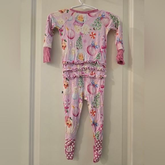 Bums & Rose's Pink Christmas Convertible Footie - Picture 3 of 3